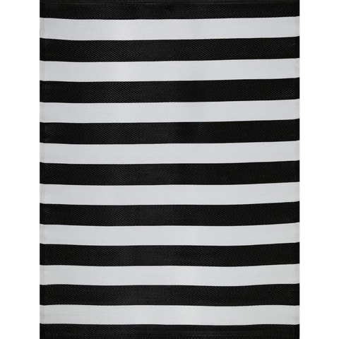 Rainbow Outdoor Rug Black & White | 1030 - 120X160 cm - Rugs