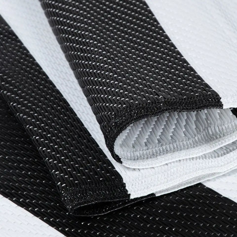 Rainbow Outdoor Rug Black & White | 1030 - Rugs