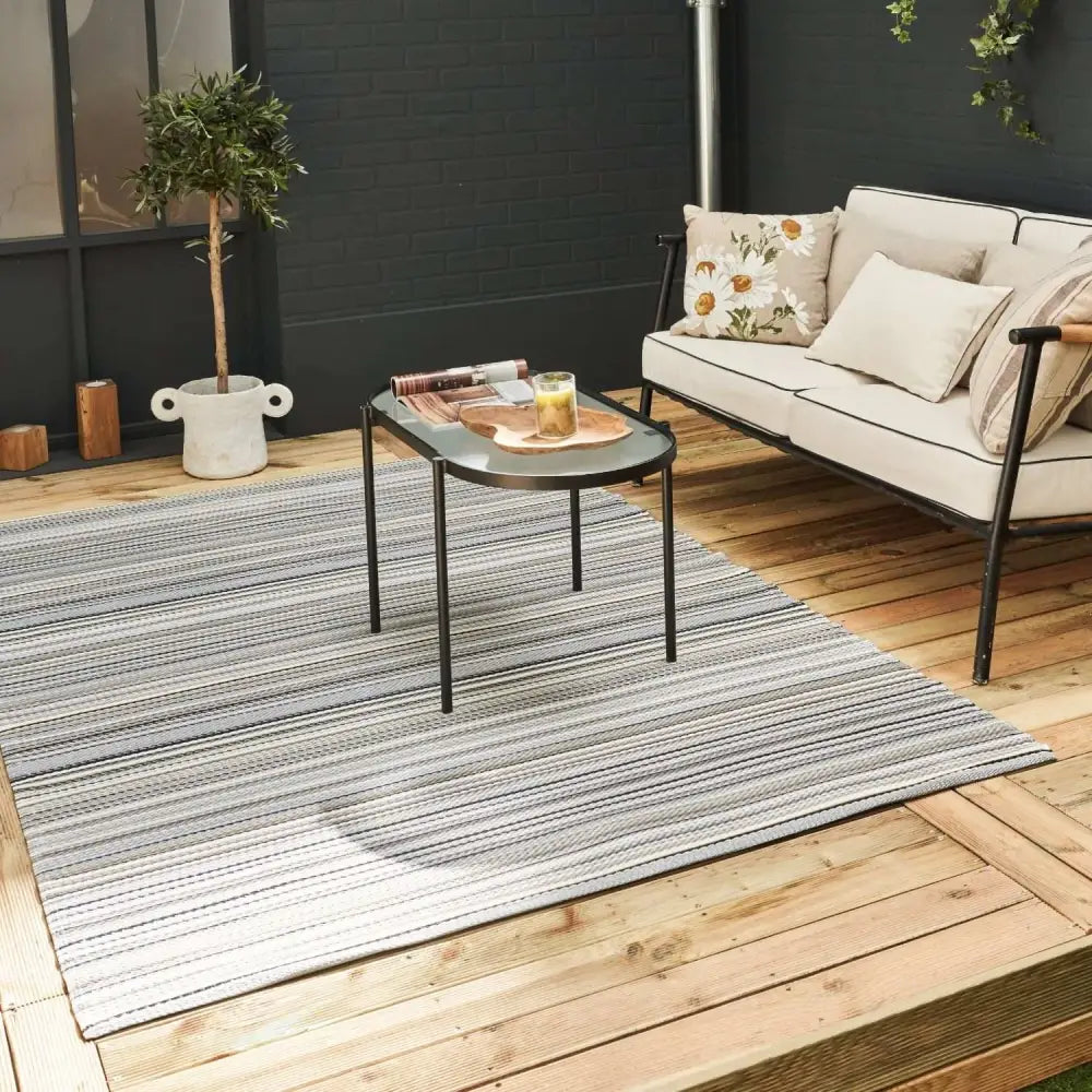 Rainbow Outdoor Rug Grey | 1020 - Rugs
