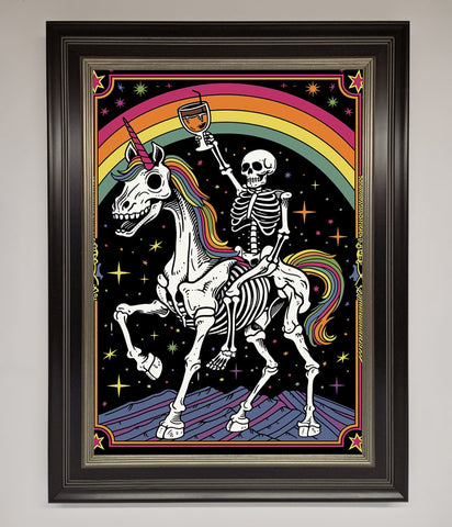 Rainbow Skeleton Framed Wall Art