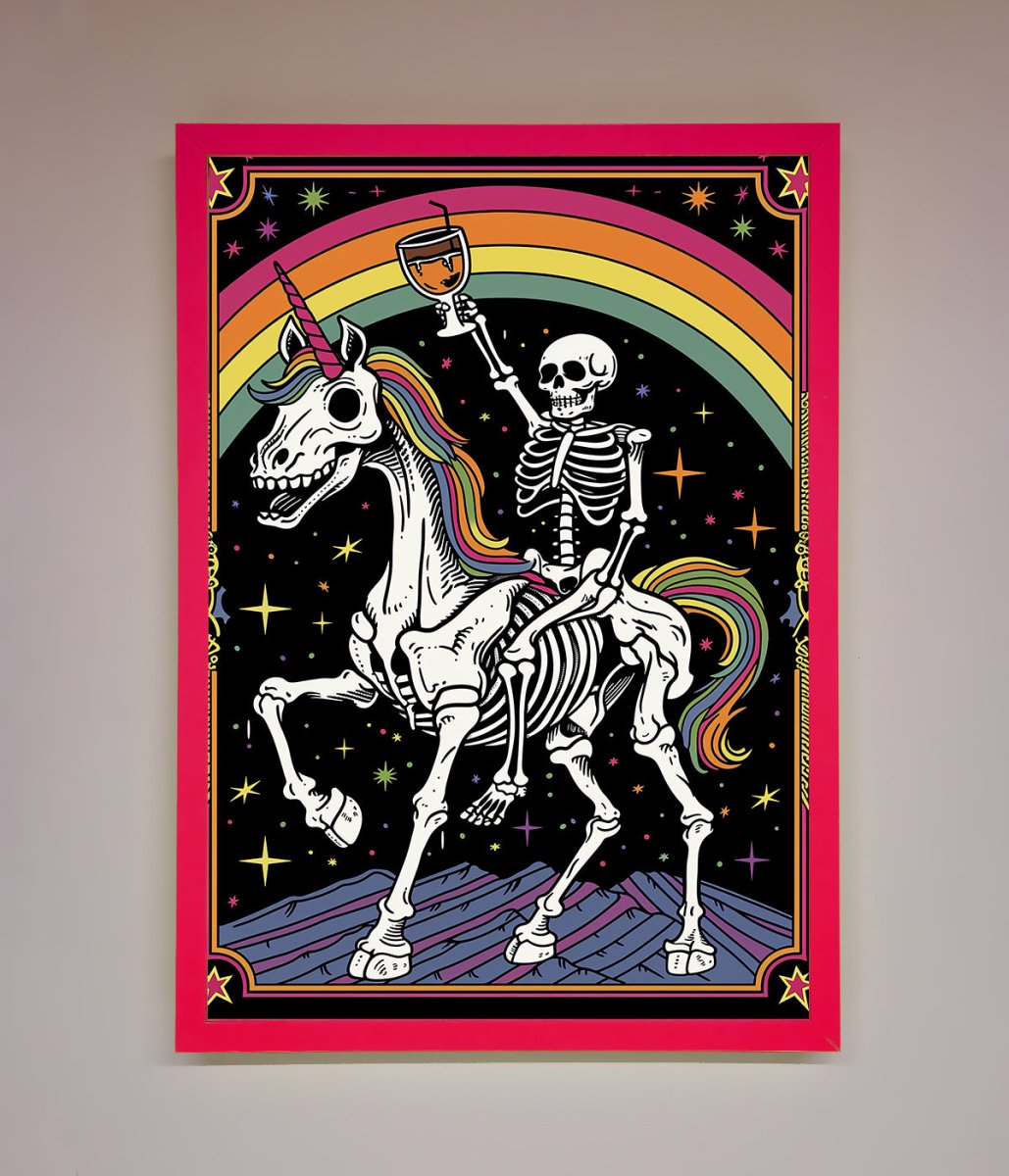Rainbow Skeleton Framed Wall Art