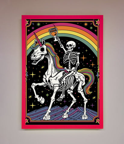 Rainbow Skeleton Framed Wall Art