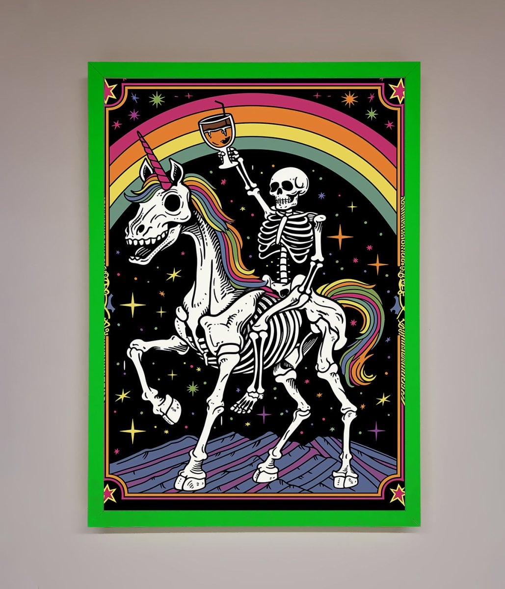 Rainbow Skeleton Framed Wall Art