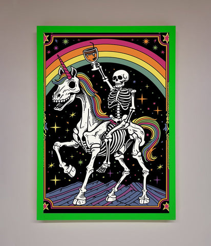 Rainbow Skeleton Framed Wall Art