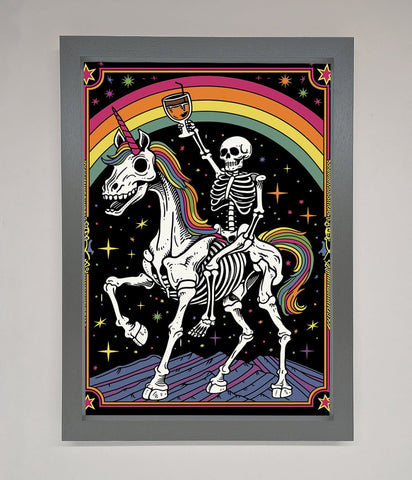 Rainbow Skeleton Framed Wall Art