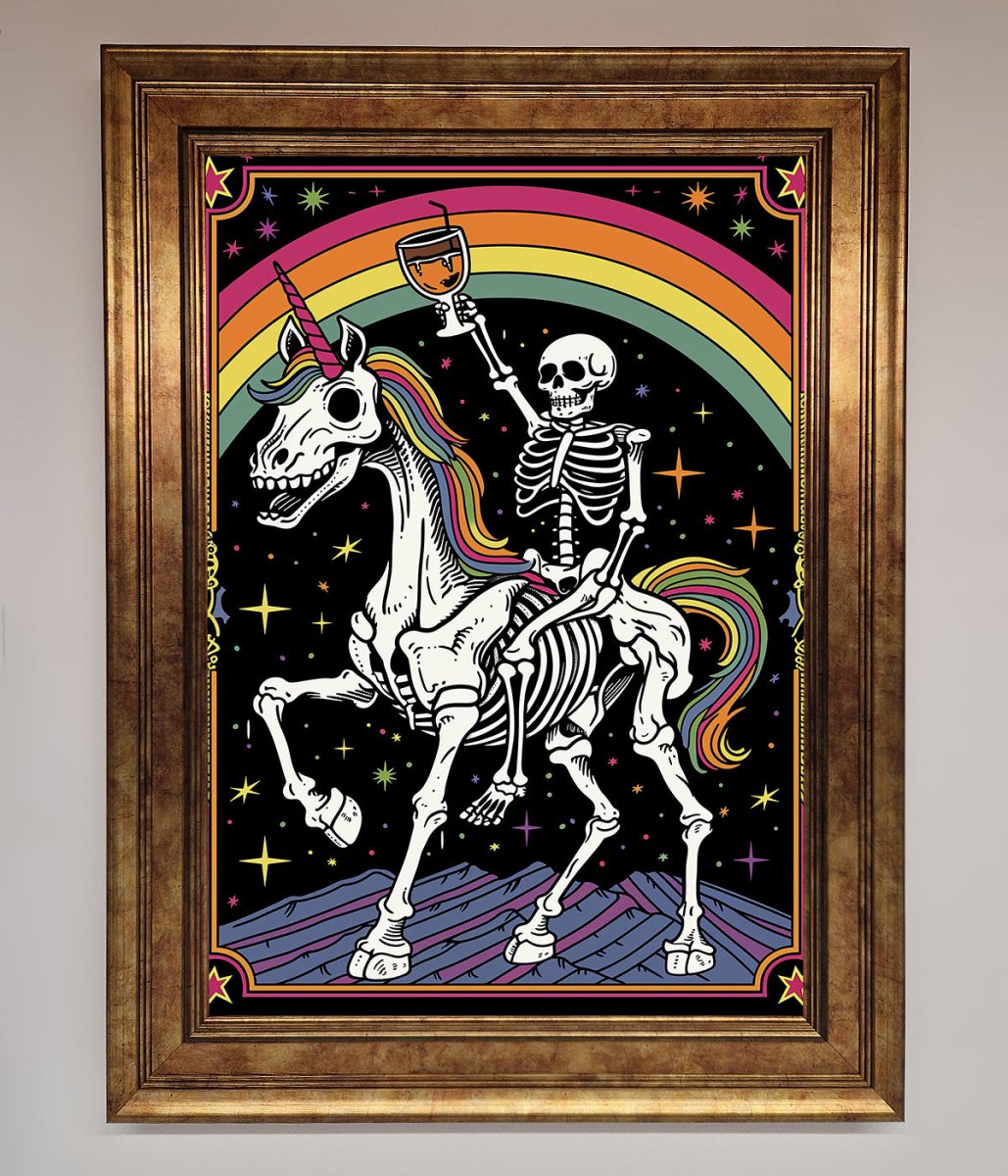 Rainbow Skeleton Framed Wall Art
