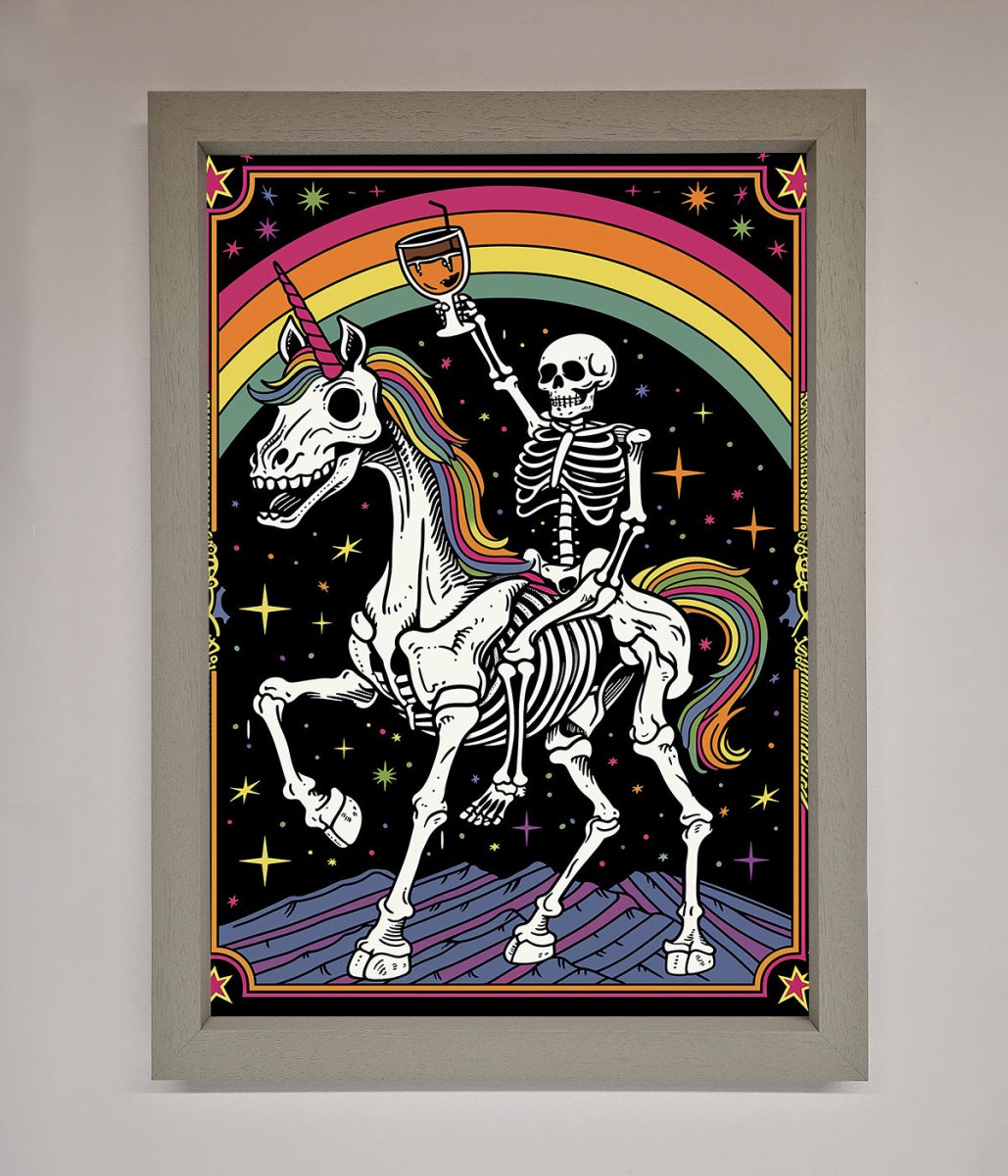 Rainbow Skeleton Framed Wall Art