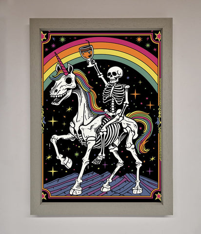 Rainbow Skeleton Framed Wall Art