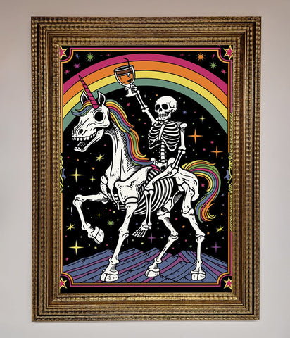 Rainbow Skeleton Framed Wall Art