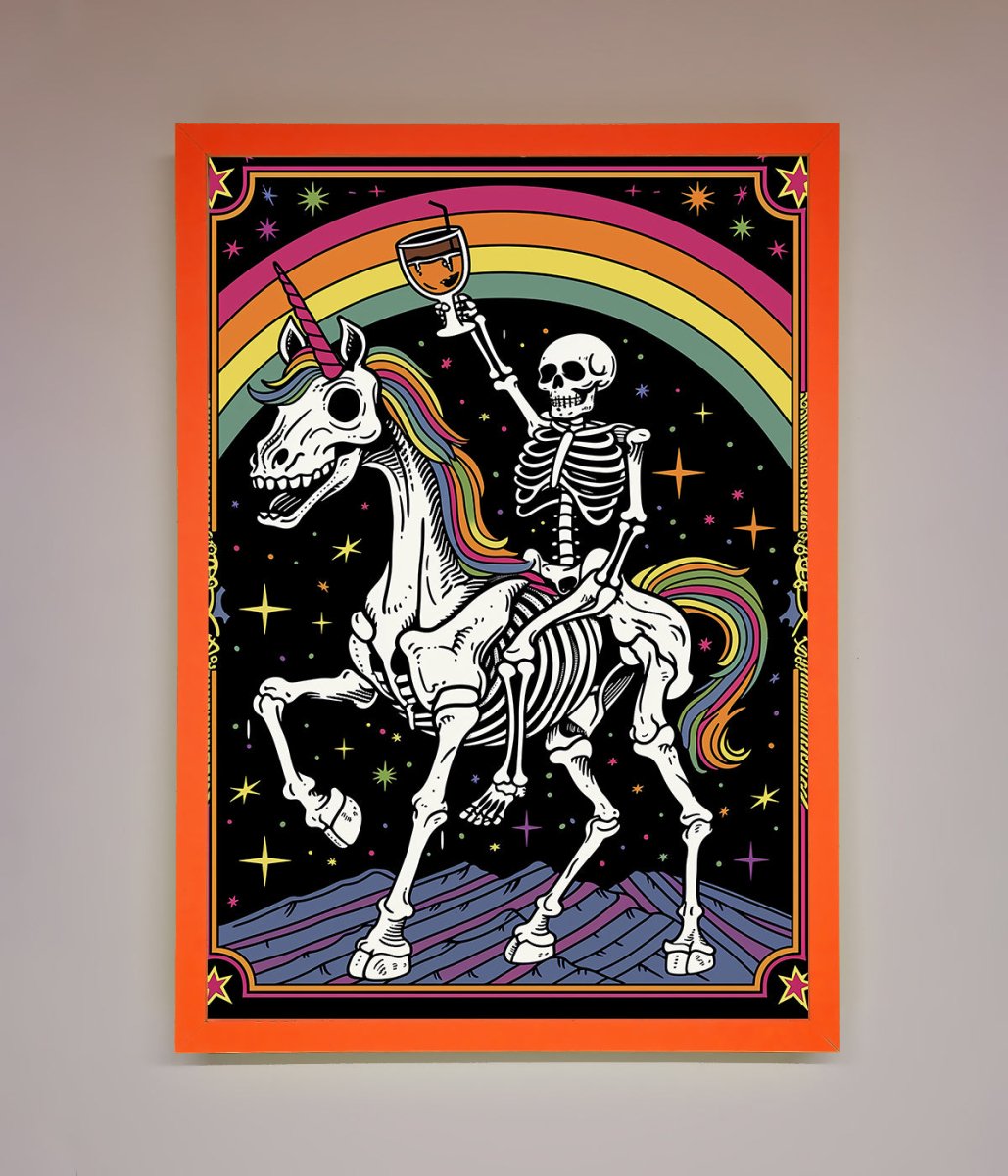 Rainbow Skeleton Framed Wall Art