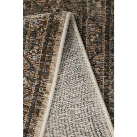 Raja Medallion Vintage Rug – Brown Heritage Elegance - Rugs