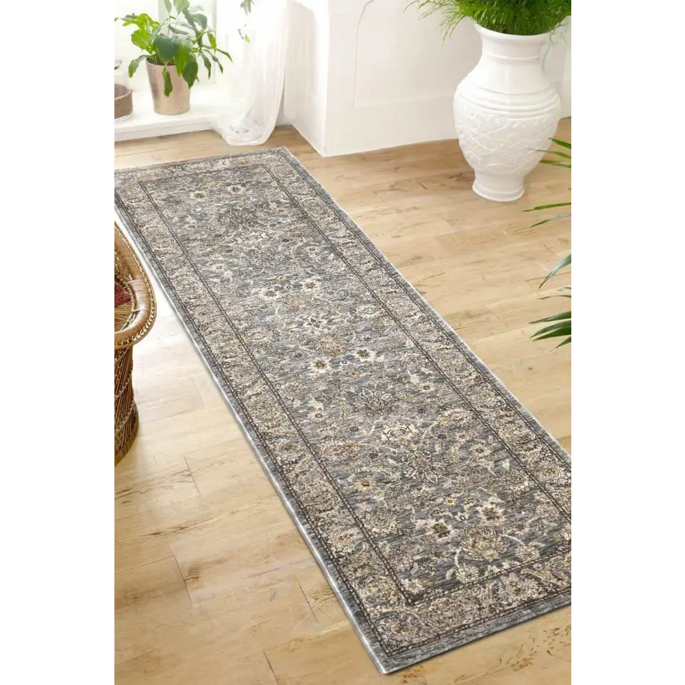 Raja Traditional Rug – Grey Vintage Elegance - Rugs