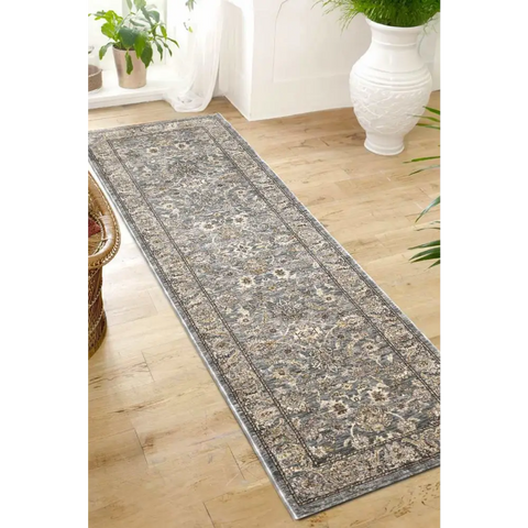 Raja Traditional Rug – Grey Vintage Elegance - Rugs