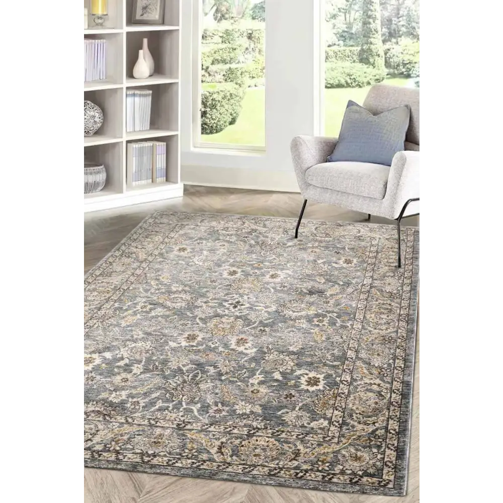 Raja Traditional Rug – Grey Vintage Elegance - Rugs