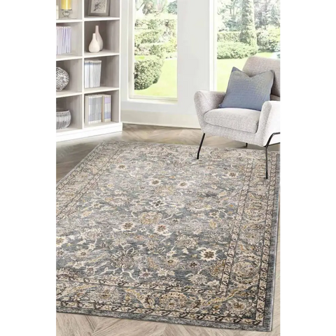 Raja Traditional Rug – Grey Vintage Elegance - Rugs