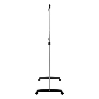Adjustable height ralesi chrome frame clothes rack with black caster wheels and telescoping metal pole for easy mobility
