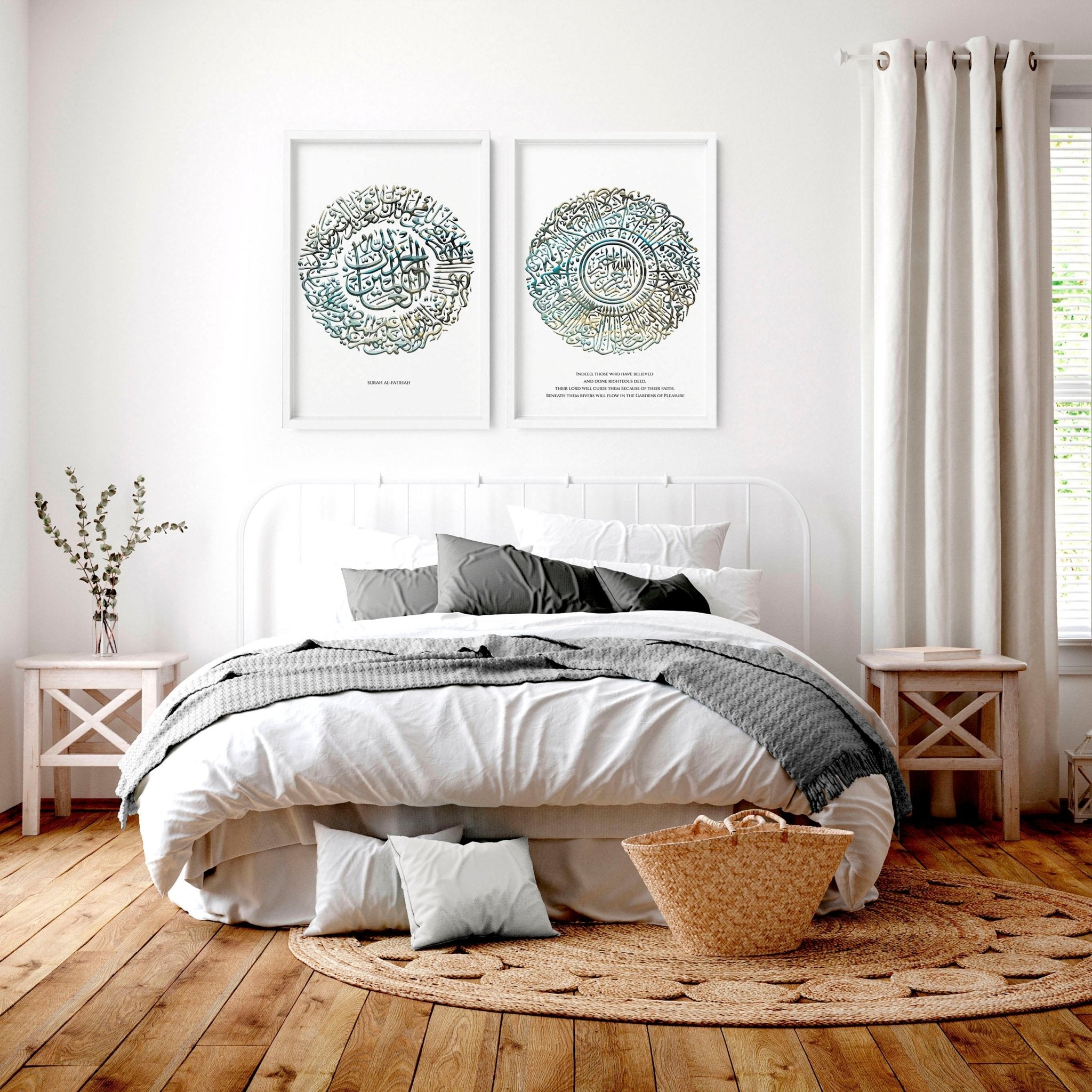 Ramadan Mubarak decoration | set of 2 Bedroom wall art