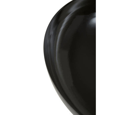 Ramus black and white ombre bowl made of glossy black ceramic with smooth curved rim and reflective surface