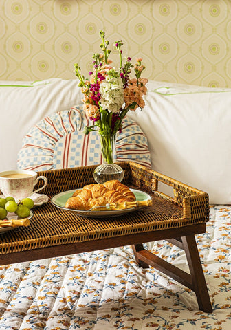 Rattan Breakfast Tray - Brown