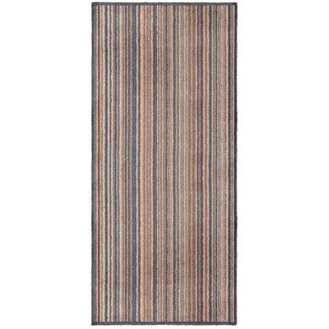 Recycled Washable 67x150 cm Mats | 125 - Stripe Beige - Doormat
