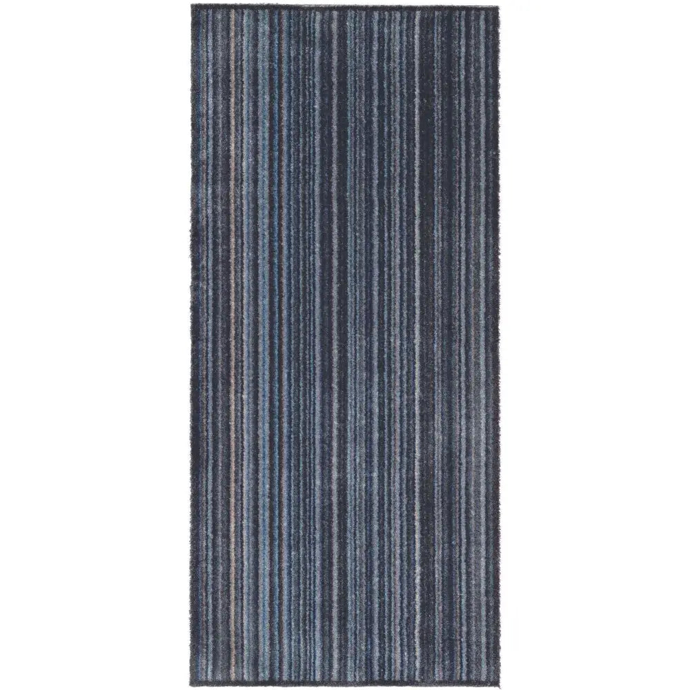 Recycled Washable 67x150 cm Mats | 125 - Stripe Blue - Doormat