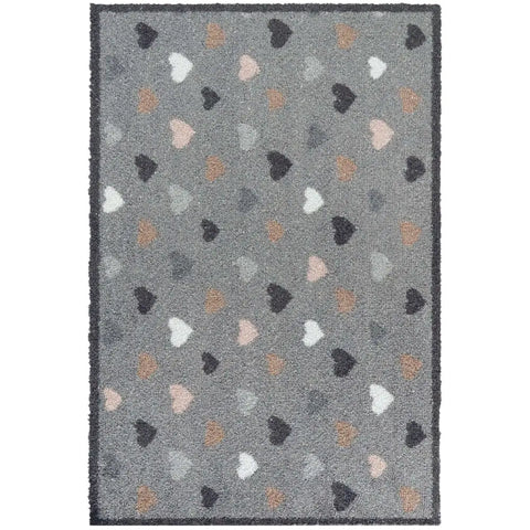 Recycled Washable Bathroom Mats | 129 - Hearts / 50X75 cm - Doormat