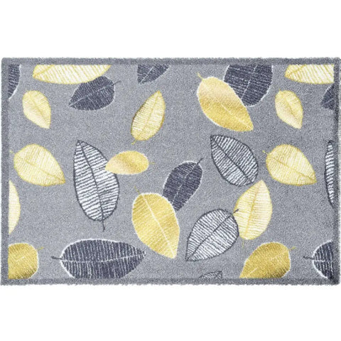 Recycled Washable Small 50x75 cm Mats | 128 - Leaves - Doormat