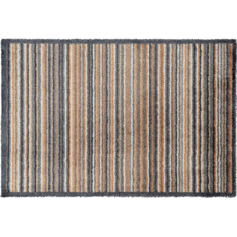 Recycled Washable Small 50x75 cm Mats | 128 - Stripe Beige - Doormat