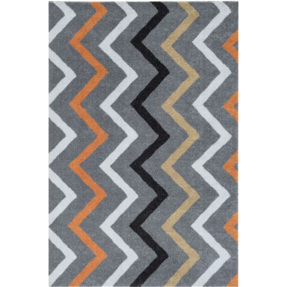 Recycled Washable Small Medium Mats | 130-2 - Chevron / 50X75 cm - Doormat