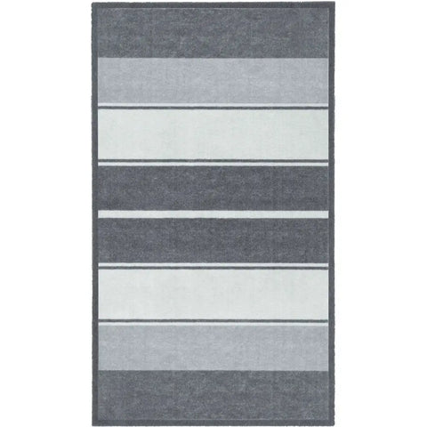 Recycled Washable Small Medium Mats | 130-2 - Tonal Stripes Grey / 67X120 cm - Doormat