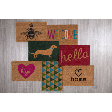 Red Hello Coir Doormat