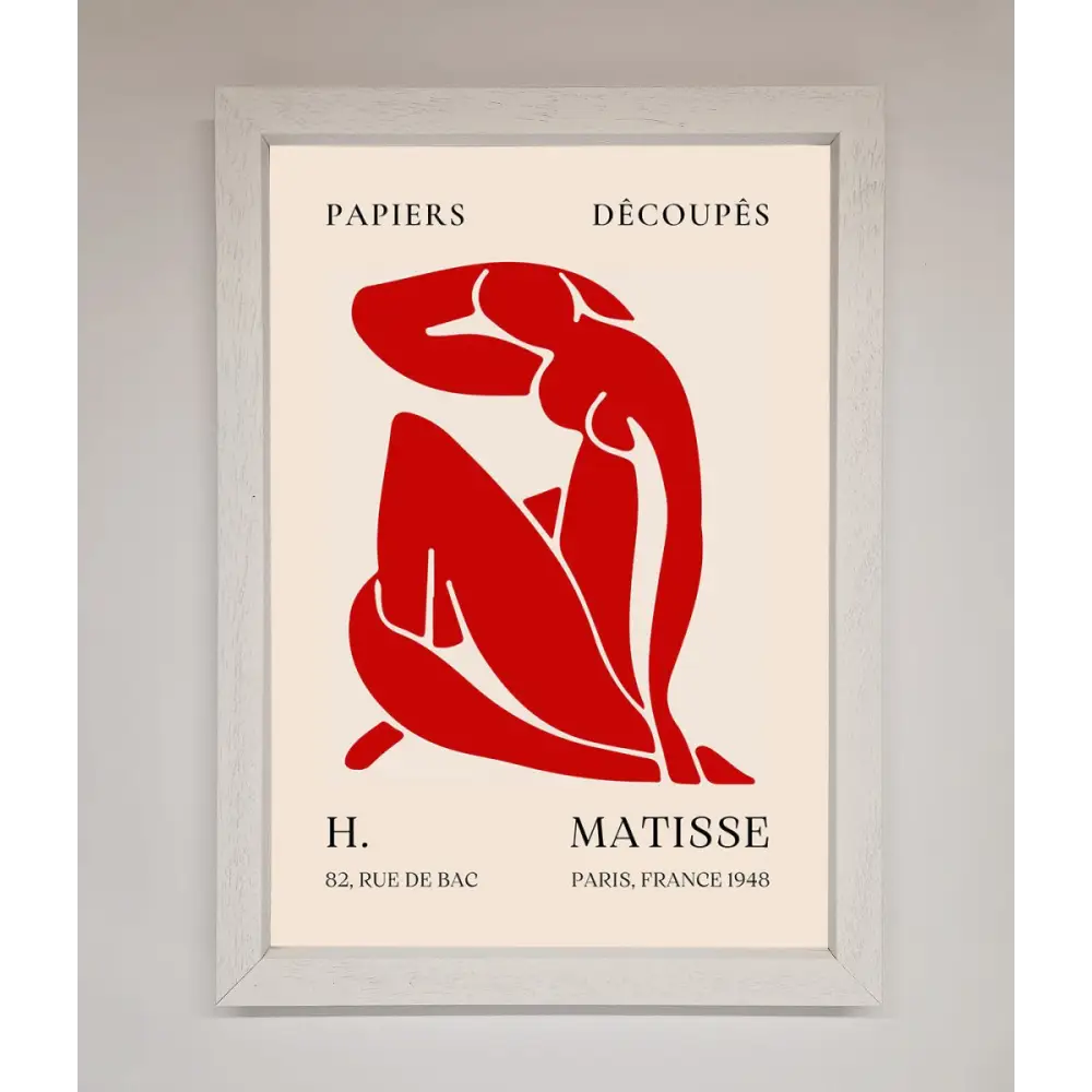Red Matisse Man Framed Print - A3 (29.7 x 42 cm) / White - Framed Print