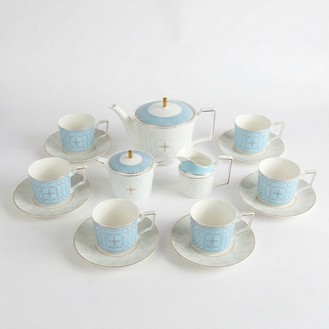 The Regent Blue Tea Set