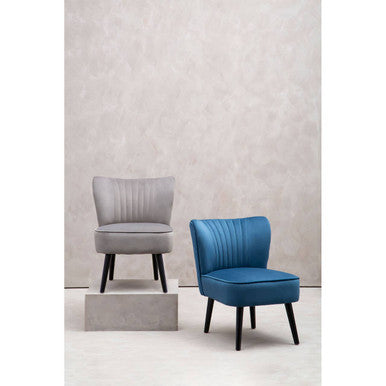 Regents Park Grey Velvet Chair
