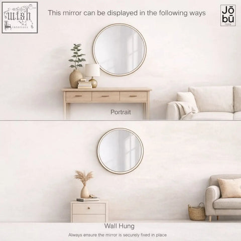 Rei 150cm gold circular wall mirror with a sleek thin satin gold metal frame perfect for extra large spaces