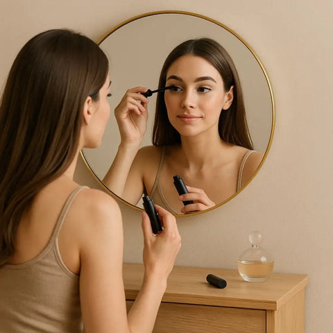 Rei - Round Gold Metal Circle Mirror - 50cm x 50cm - Mirror