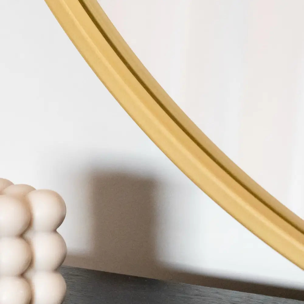 Rei - Round Gold Metal Circle Mirror - 70cm x 70cm - Mirror