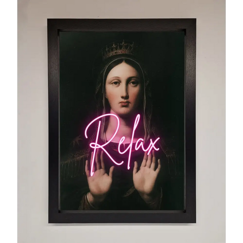 Relax Mate Framed Wall Art - A3 (29.7 x 42 cm) / Black - Framed Print