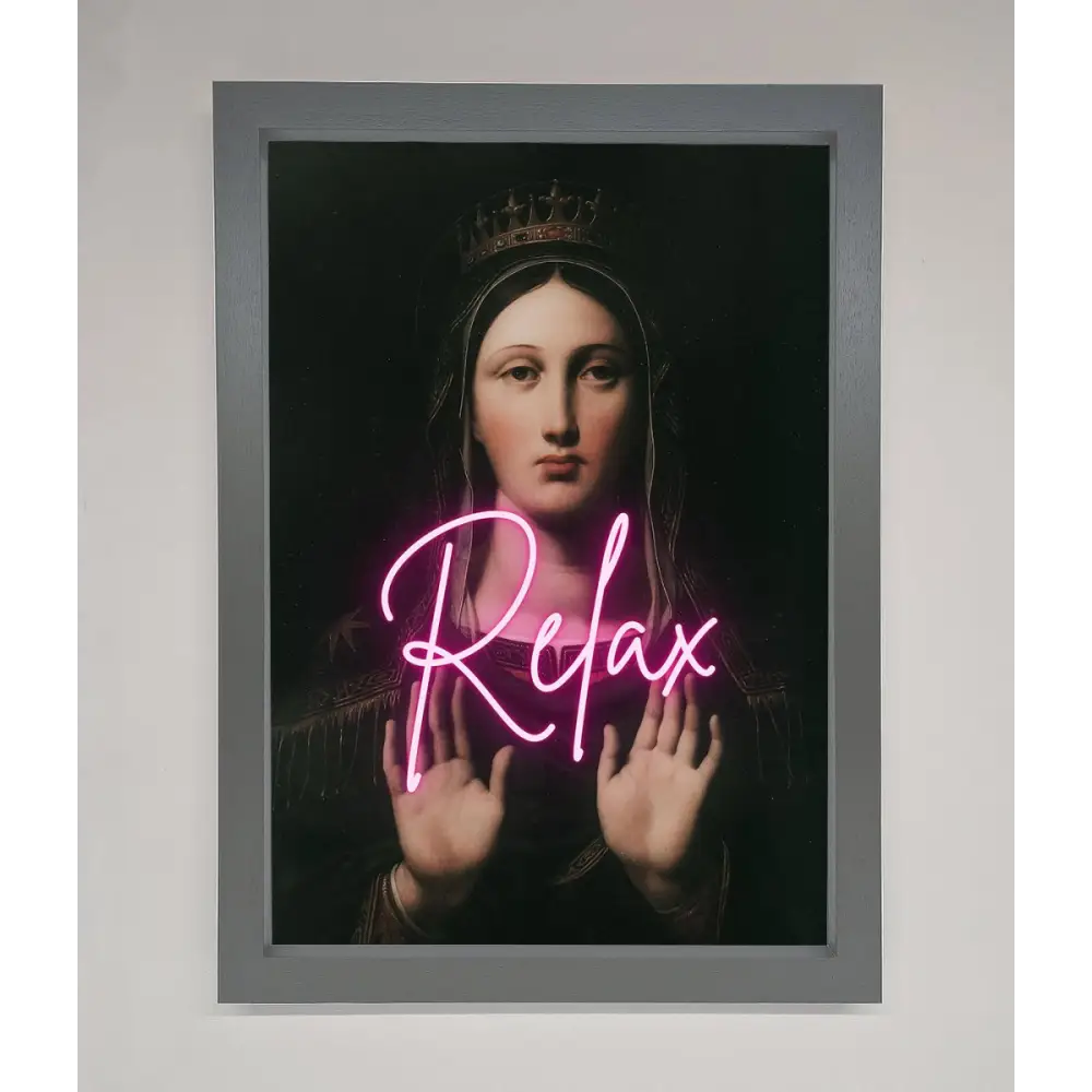 Relax Mate Framed Wall Art - A3 (29.7 x 42 cm) / Dark Grey - Framed Print