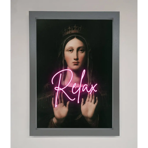 Relax Mate Framed Wall Art - A3 (29.7 x 42 cm) / Dark Grey - Framed Print