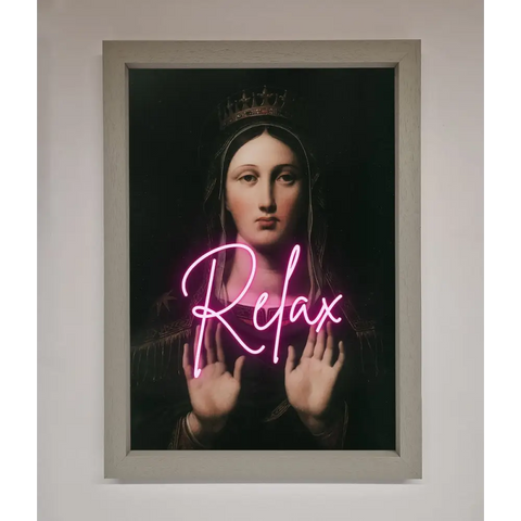 Relax Mate Framed Wall Art - A3 (29.7 x 42 cm) / Grey - Framed Print