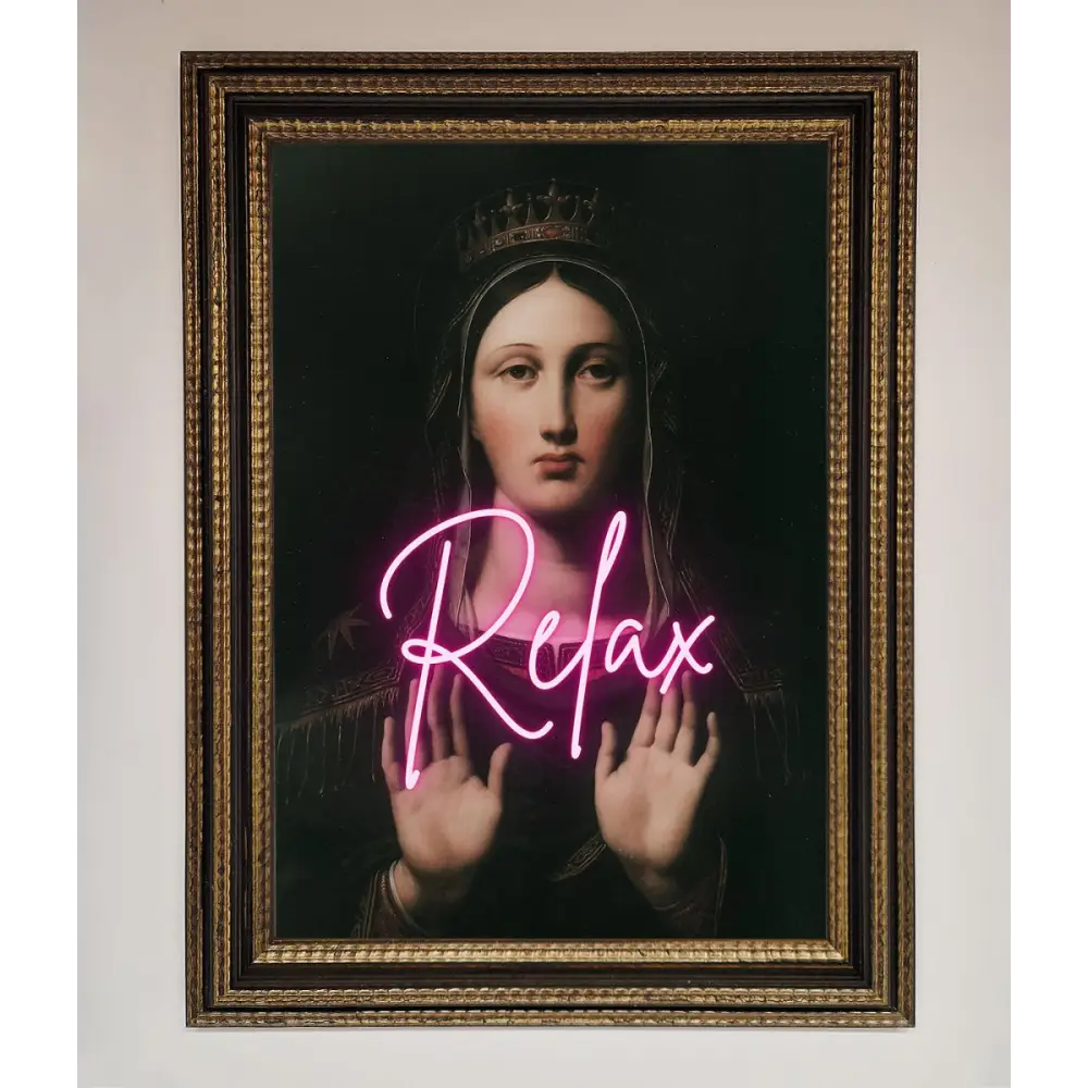 Relax Mate Framed Wall Art - A3 (29.7 x 42 cm) / Ornate Gold Black - Framed Print