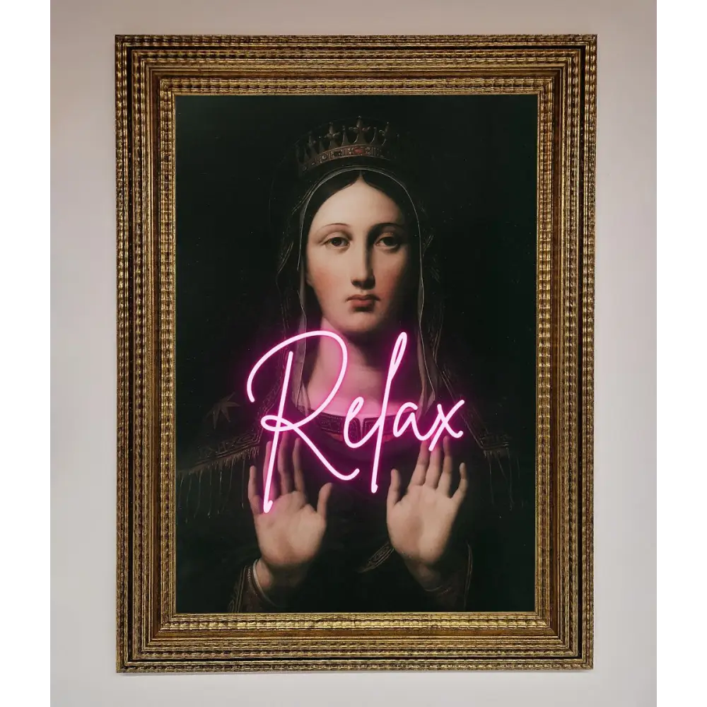 Relax Mate Framed Wall Art - A3 (29.7 x 42 cm) / Ornate Gold - Framed Print