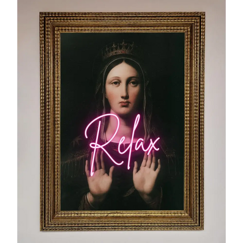 Relax Mate Framed Wall Art - A3 (29.7 x 42 cm) / Ornate Gold - Framed Print