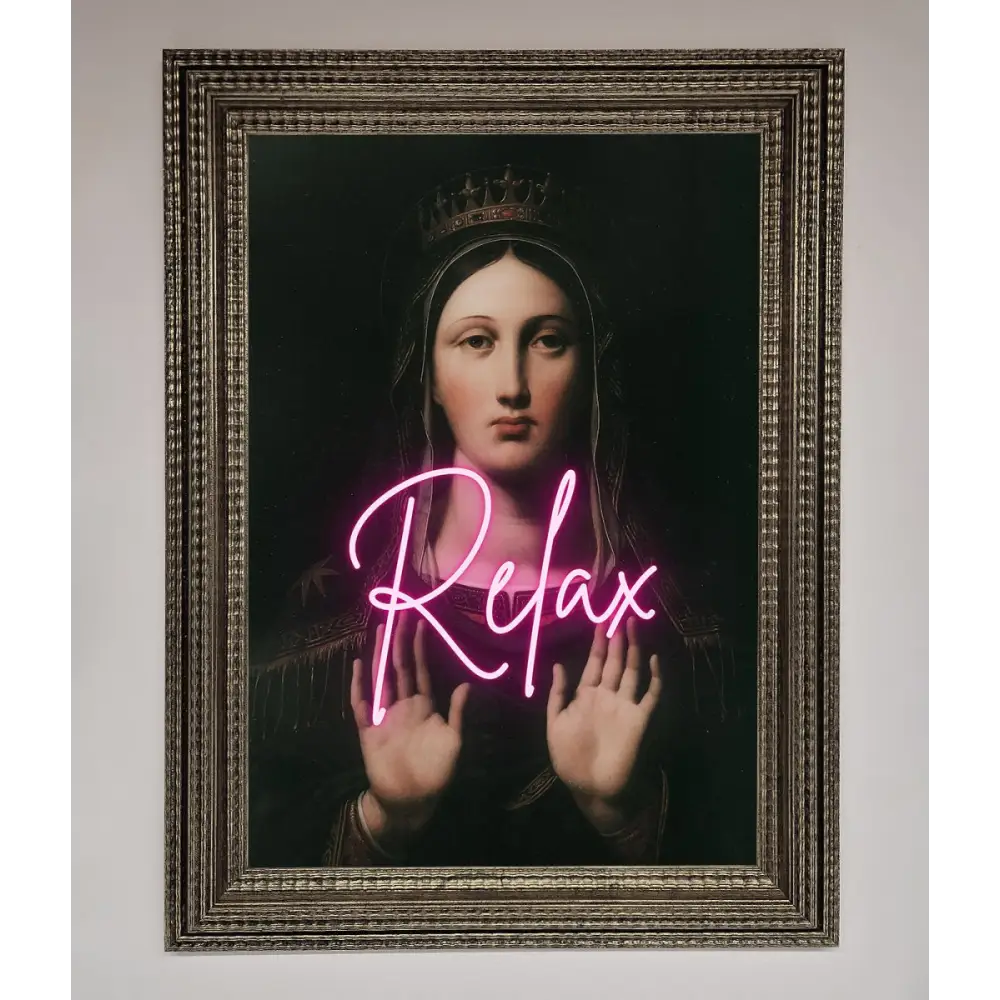 Relax Mate Framed Wall Art - A3 (29.7 x 42 cm) / Ornate Silver - Framed Print