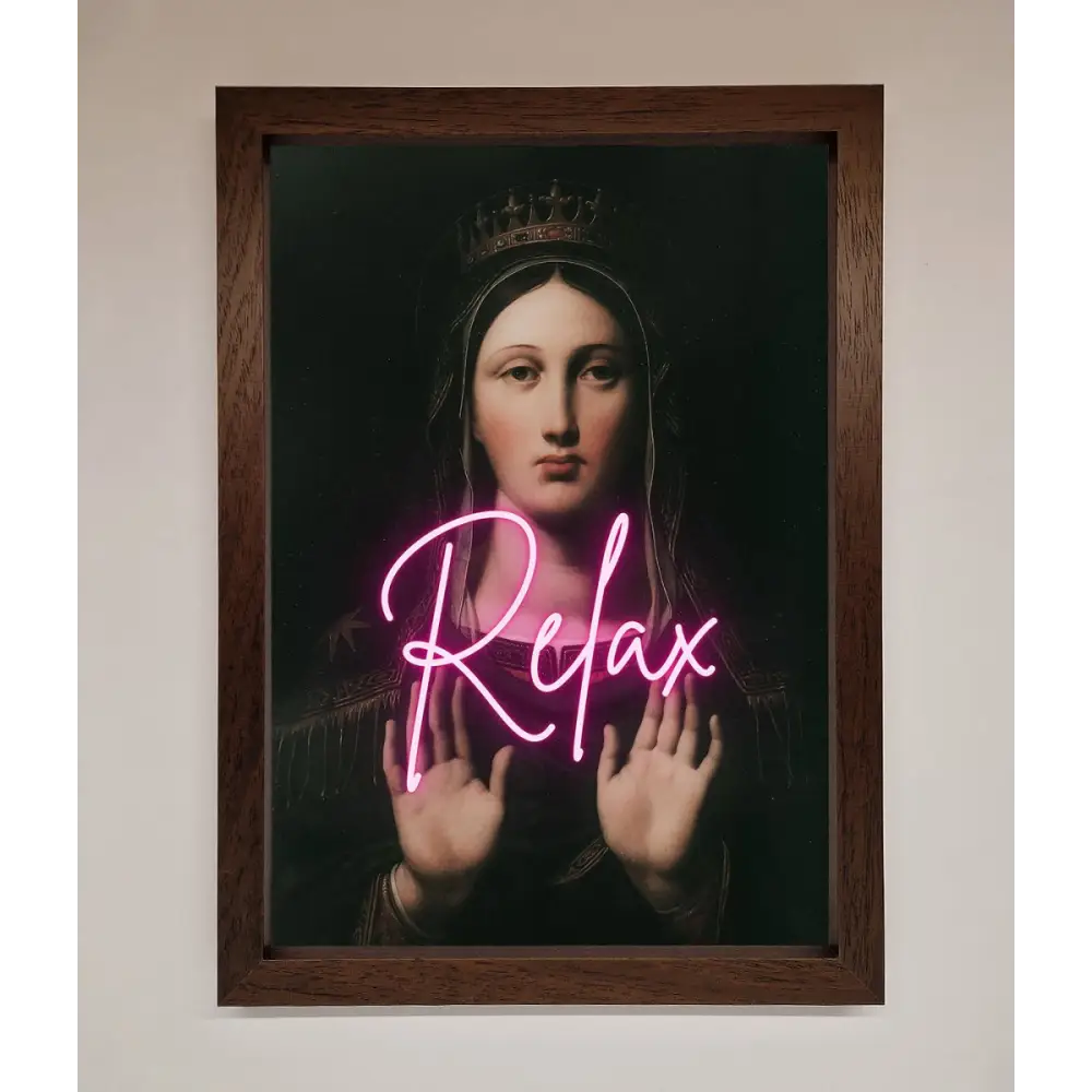 Relax Mate Framed Wall Art - A3 (29.7 x 42 cm) / Walnut - Framed Print