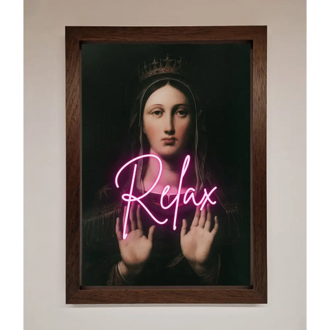 Relax Mate Framed Wall Art - A3 (29.7 x 42 cm) / Walnut - Framed Print