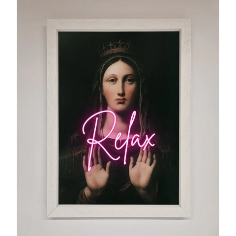 Relax Mate Framed Wall Art - A3 (29.7 x 42 cm) / White - Framed Print