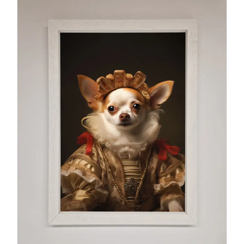 Renaissance Chihuahua Framed Print - A3 (29.7 x 42 cm) / White - Framed Print