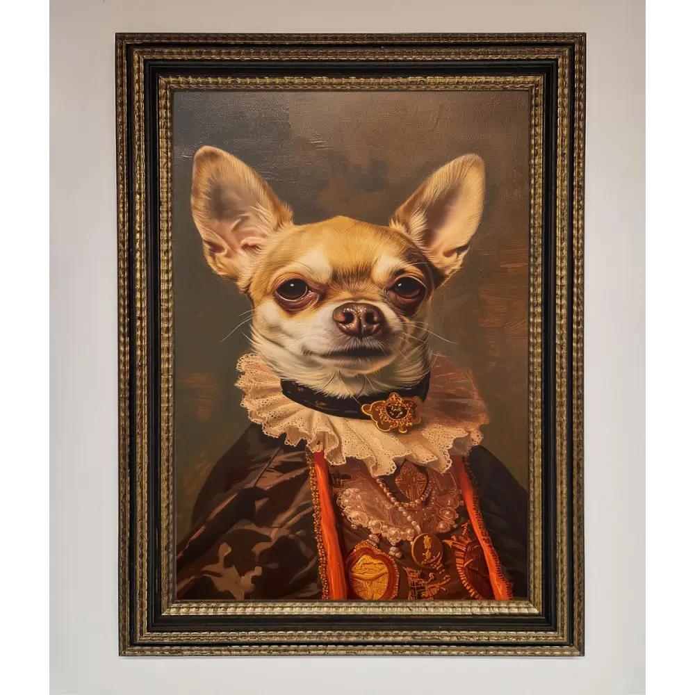 Renaissance Chiuhua Framed Print - A3 (29.7 x 42 cm) / Ornate Gold Black - Framed Print